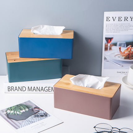 Wooden Lid Facial Tissue Box - Wnkrs