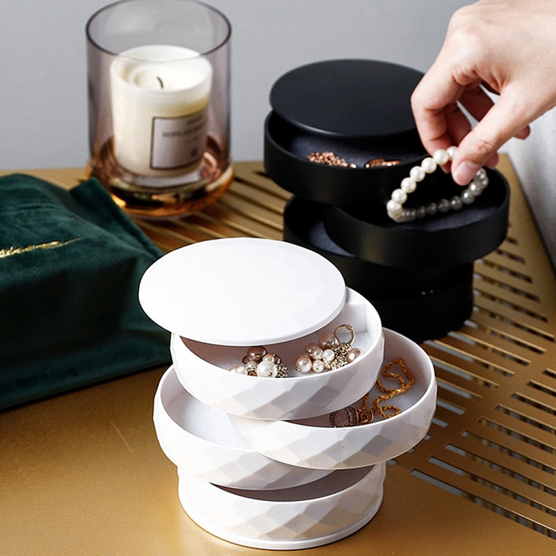 4-Layer Rotatable Jewelry Storage Box
