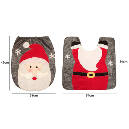 3Pcs/set Christmas Santa Toilet Seat Cover - wnkrs