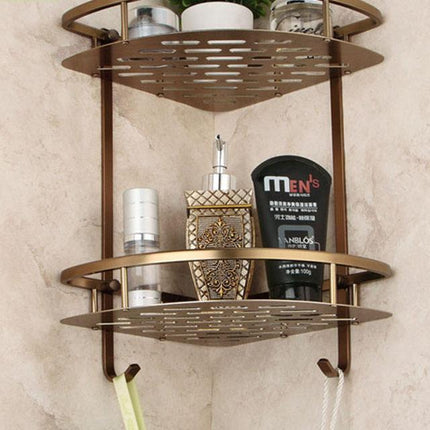 Antique Brushed Bathroom Corner Shelf - Wnkrs