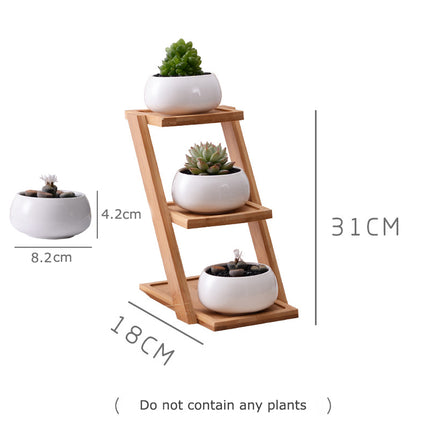 Minimalistic White Ceramic Flowerpot - wnkrs