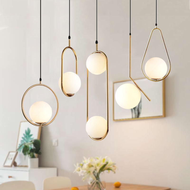 Nordic Style Metal Frame Pendant Lighting
