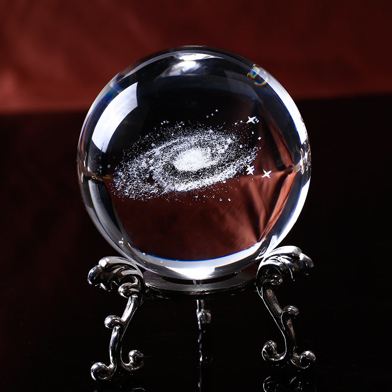 6 cm Crystal Ball with Galaxy Engraving