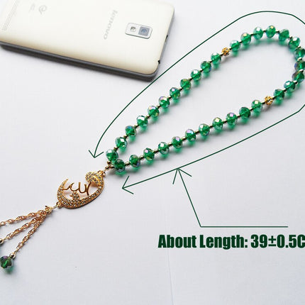 Crystal Charm Muslim Prayer Beads - wnkrs