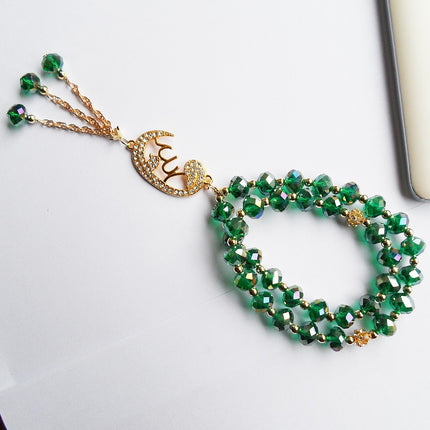 Crystal Charm Muslim Prayer Beads - wnkrs
