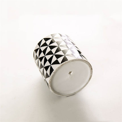 Modern Geometric Patterned Ceramic Flower Pot - wnkrs
