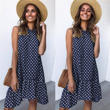 Women's Polka Dot Chiffon Dress - wnkrs