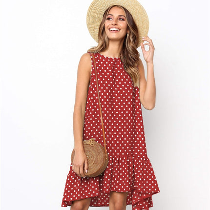 Women's Polka Dot Chiffon Dress - wnkrs