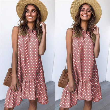 Women's Polka Dot Chiffon Dress - wnkrs