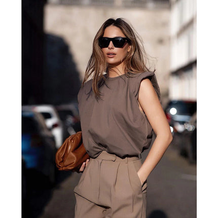 Sleeveless Cotton Women's Top in Multiple Variations - Wnkrs