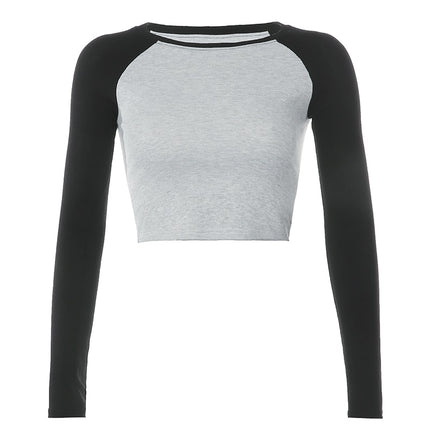 Basic Cotton Women's T-Shirt with Long Sleeves - Wnkrs
