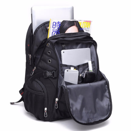 Men's Diagonal Zippper USB Backpack - Wnkrs