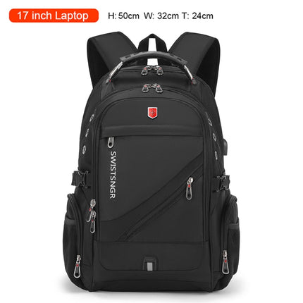 Men's Diagonal Zippper USB Backpack - Wnkrs