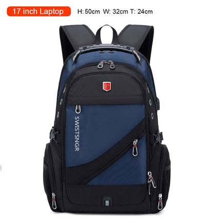 Men's Diagonal Zippper USB Backpack - Wnkrs