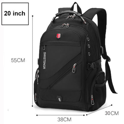 Men's Diagonal Zippper USB Backpack - Wnkrs