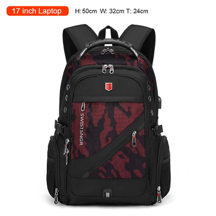 Men's Diagonal Zippper USB Backpack - Wnkrs