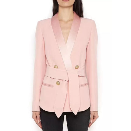 Office Multicolored Women's Blazer with Belt - Wnkrs