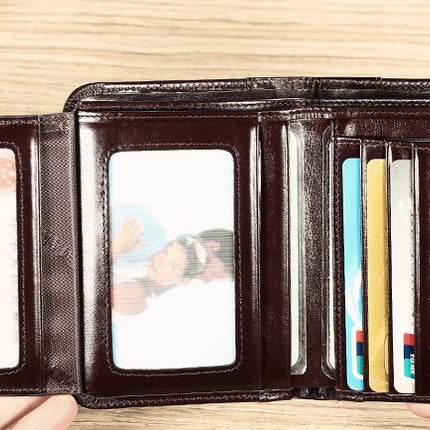 Fashion Short Genuine Leather Men's Wallet - Wnkrs