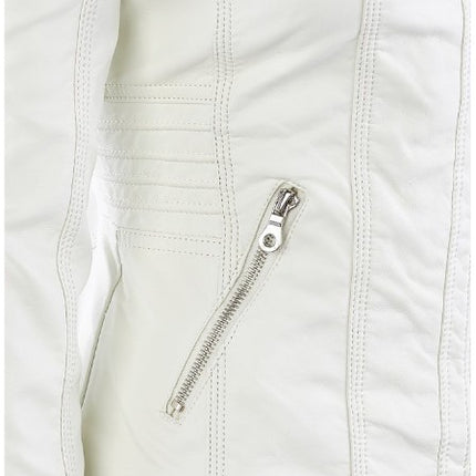 Women's Hooded Leather Jacket - Wnkrs