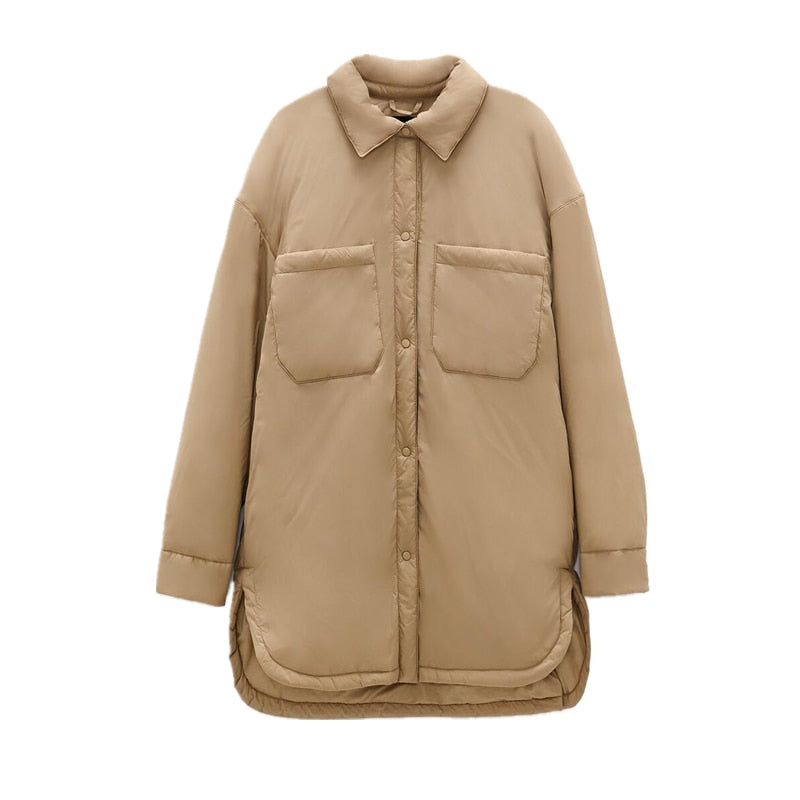 Women's Casual Cotton Single Breasted Coat