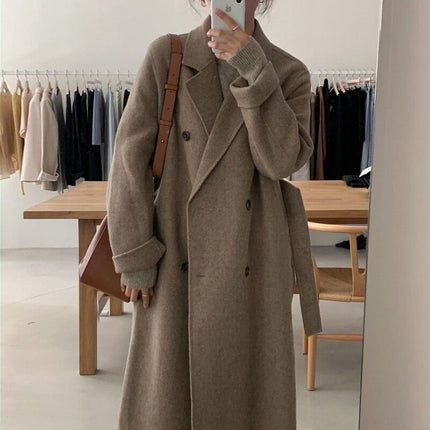 Wool Double Breasted Casual Coat - Wnkrs