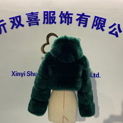 Women's  Fluffy Faux Fur Coat - Wnkrs