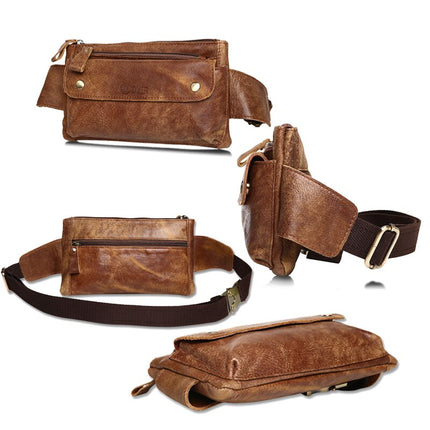Men's Casual Genuine Leather Waist Bag - Wnkrs