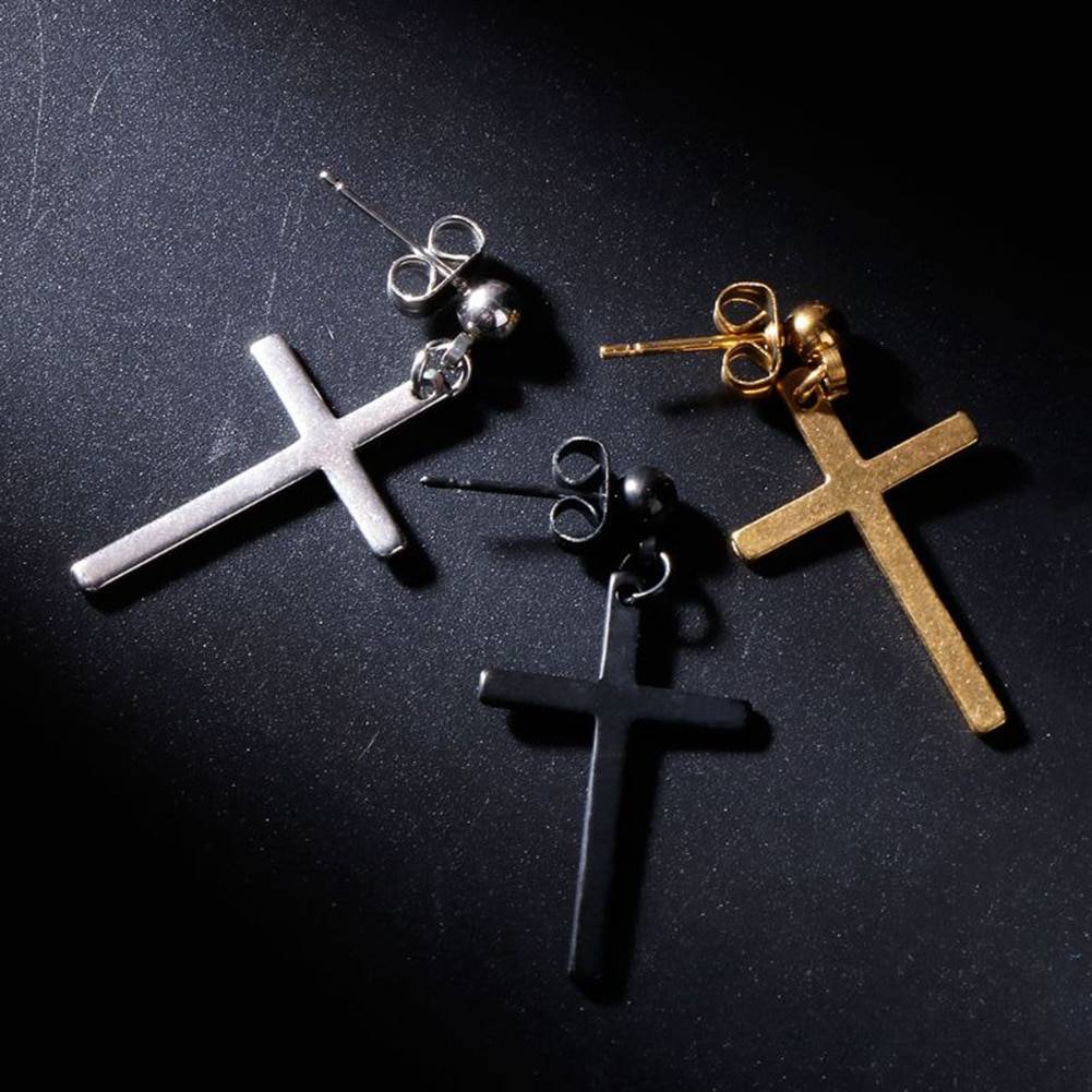 Unisex Cross Earring
