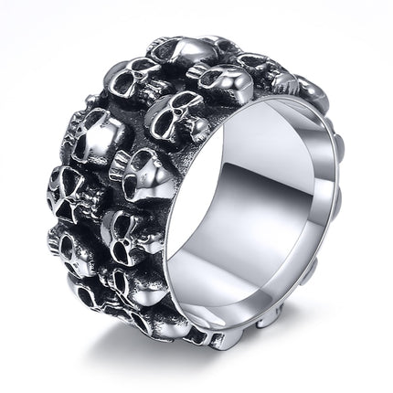 Men's Black Filled Silver Resin Ring - Wnkrs