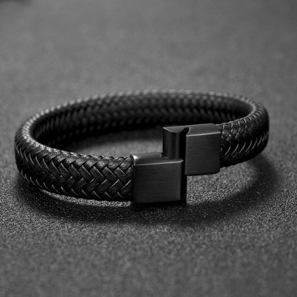 Men's Simple Leather Bracelet - Wnkrs