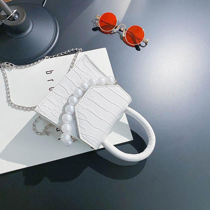 Women's Pearl Strap Mini Shoulder Bag - Wnkrs