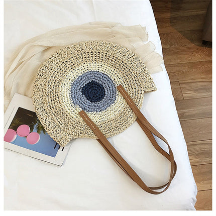 Round Straw Bag for Women - Wnkrs