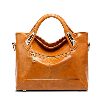 Women's Soft Oil Leather Shoulder Bag - Wnkrs