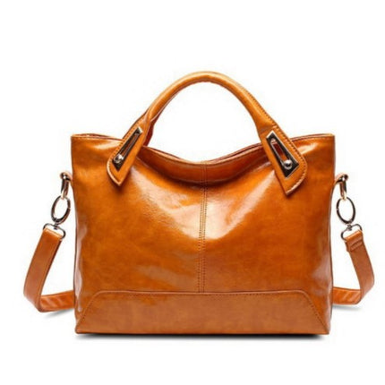 Women's Soft Oil Leather Shoulder Bag - Wnkrs