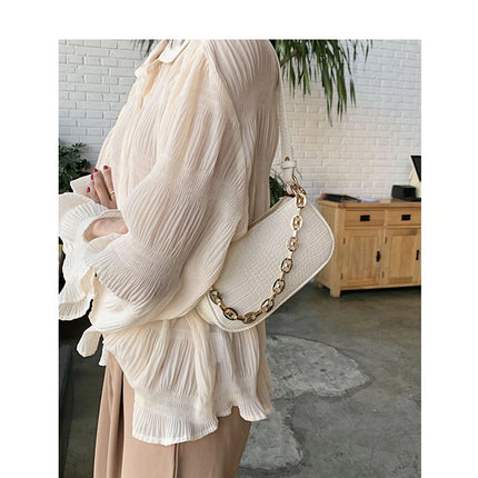 Mini Crocodile Pattern Shoulder Bag for Women - Wnkrs