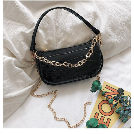 Mini Crocodile Pattern Shoulder Bag for Women - Wnkrs