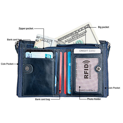 Women's Genuine Leather Short Wallet - Wnkrs