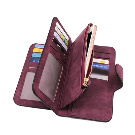 Women's Faux Suede Wallet - Wnkrs