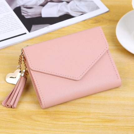 Women's Short Wallet with Tassel Pendant - Wnkrs