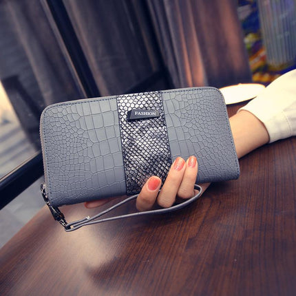 Women's Snake Leather Stylized Long Wallet - Wnkrs