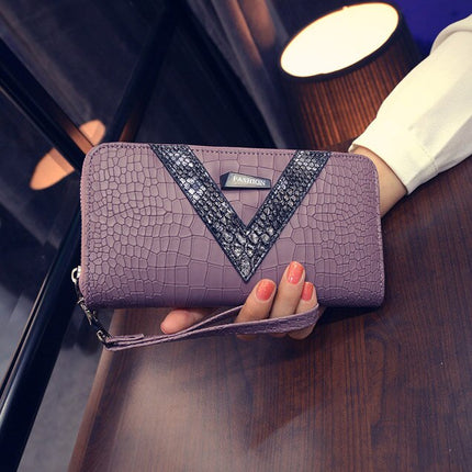 Women's Snake Leather Stylized Long Wallet - Wnkrs