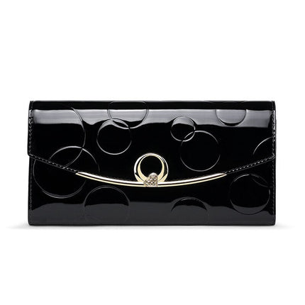 Women's Circle Embossed Leather Wallet - Wnkrs