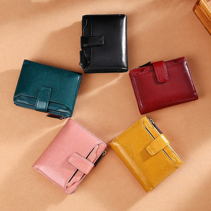 Women's Oil Wax Leather Wallet - Wnkrs