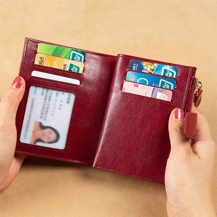 Women's Oil Wax Leather Wallet - Wnkrs