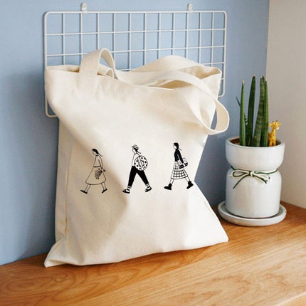 Printed Canvas Tote Bag - Wnkrs