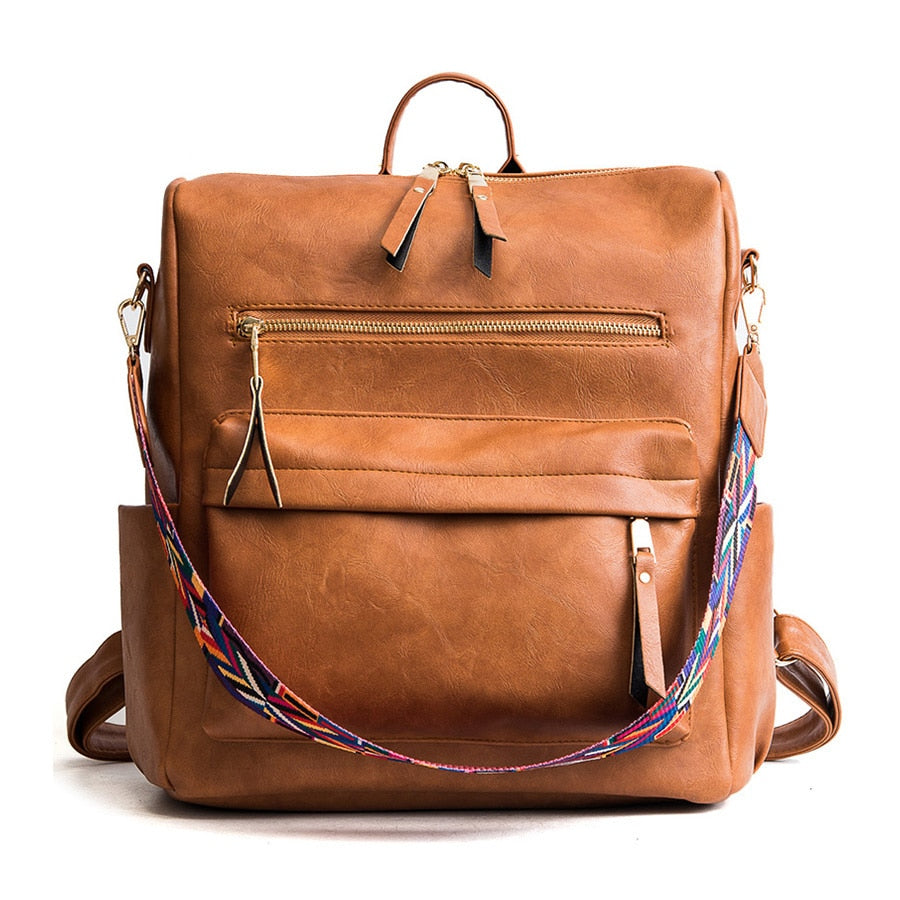 Women's Large Capacity Retro Backpack