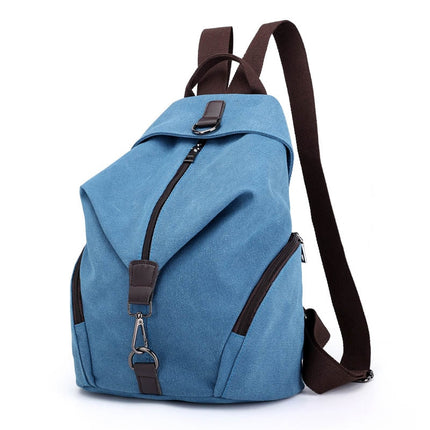 Women's Solid Color Canvas Backpack - Wnkrs