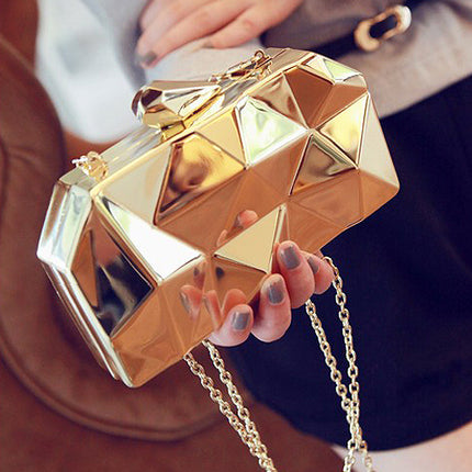 Geometric Three Dimensional Evening Clutch - Wnkrs