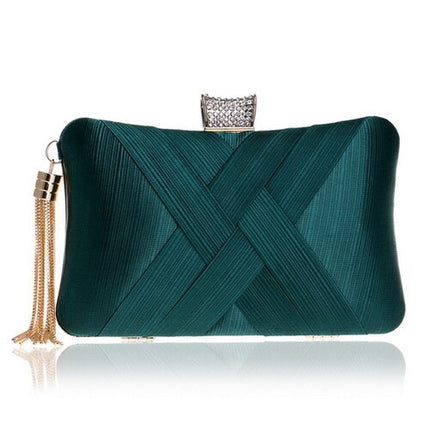 Women's Metal Tassel Clutch Bag - Wnkrs
