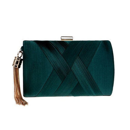 Women's Metal Tassel Clutch Bag - Wnkrs